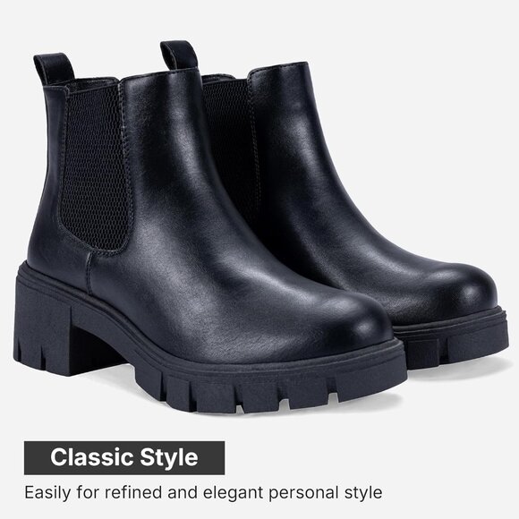 Fashionable Women's 936 Chelsea Booties - Rubber Sole & Anti-Skid Comfort - Picture 5 of 9